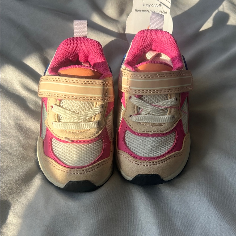 Wonder Nation Pink and Beige Kids Sneakers